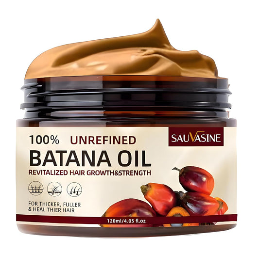 Batana Oil for Hair Growth – 100% Raw, Pure, Organic & Dr. Sebi Batana Oil – Unrefined Hair Treatment from Honduras – Boosts Thickness, Prevents Hair Loss for Men & Women – 4.05 Oz