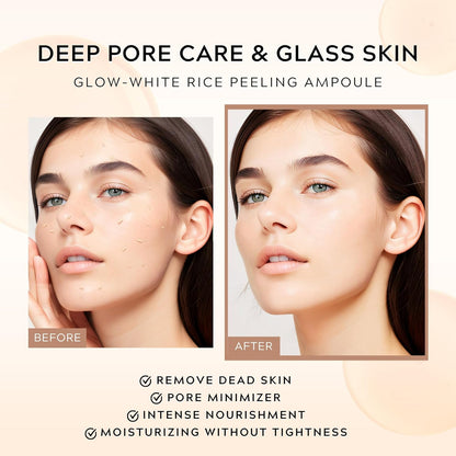 Glowing Rice Ampoule Double Effect Exfoliating Essence🌾
