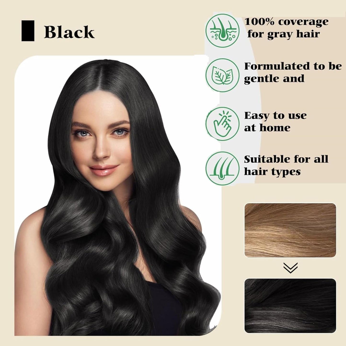 Natural Black Hair Color Shampoo