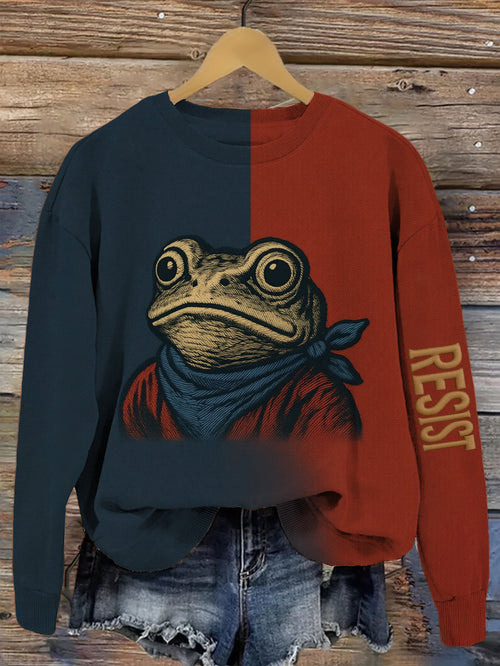 Women's Resist Frog Print Sweatshirt