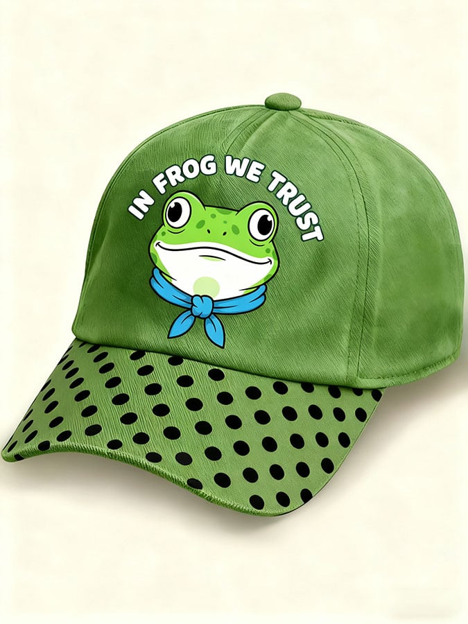 Universal Frog IN FROG WE TRUST Print Hat