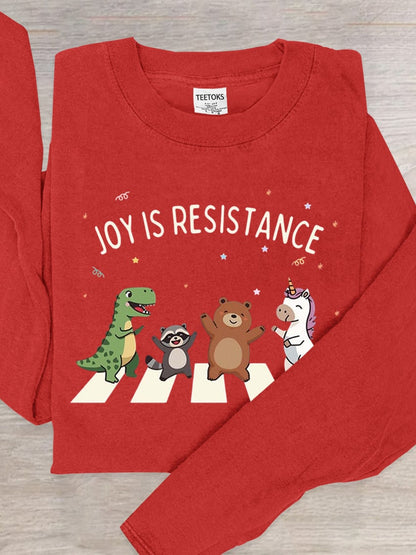 Aunt Tifa Frog Art Print Crew Neck Top