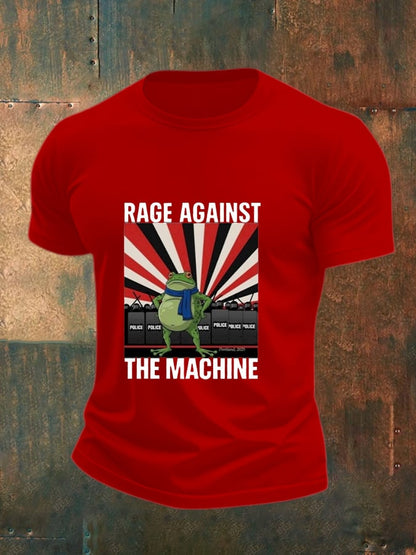 Men's casual basic moral radicalization justice frog resistance T-shirt