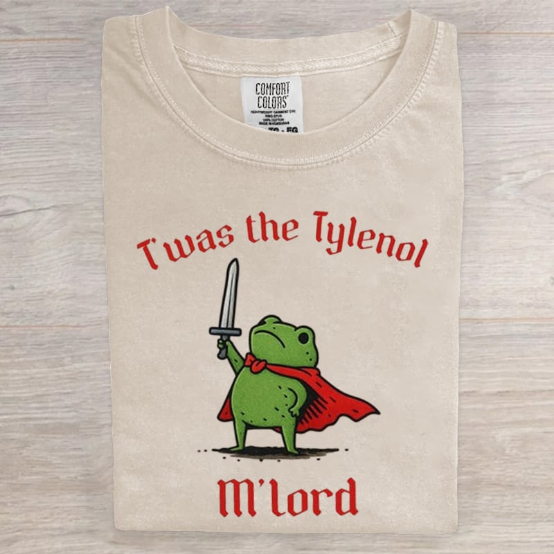 T'was The Tylenol M'lord Frog Art Print T-Shirt