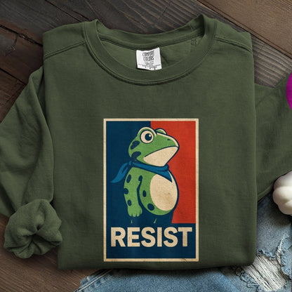 Portland Frog Art Printed Sweatshirt