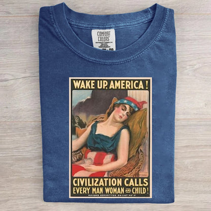 Wake Up Every Man Women Child Frog Aunt Tifa Art Print T-Shirt