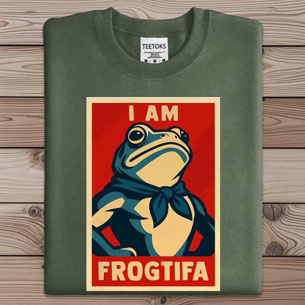 Portland Frog Aunt Tifa I Am Frogtifa Art Print Sweatshirt