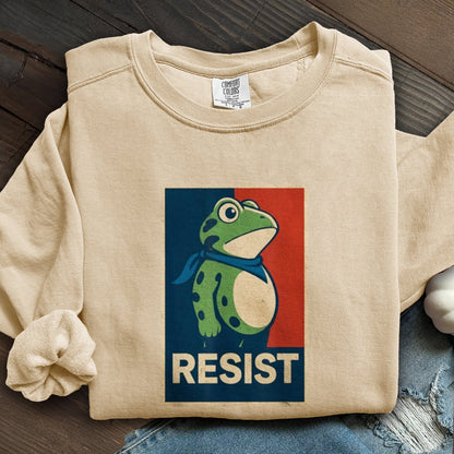 Portland Frog Art Printed Sweatshirt