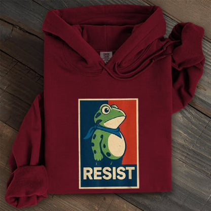 Portland Frog Art Print Crew Neck Sweatshirt