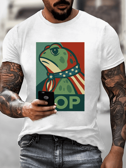Men's Hop Portland Frog Printed Casual T-Shirt