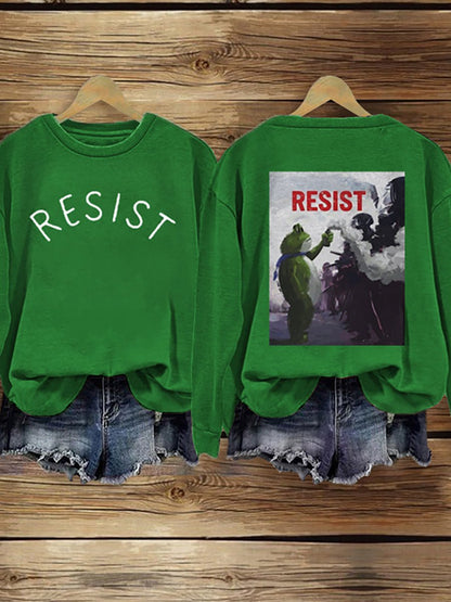 Women's Resist Frog Print Sweatshirt