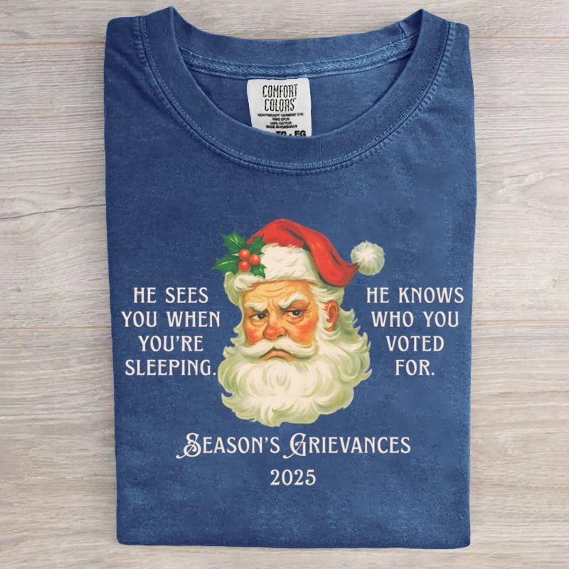 Frog Aunt Tifa He See You When You're Sleeping Christmas Art Print T-Shirt