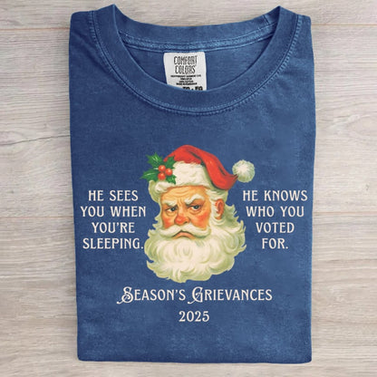 Frog Aunt Tifa He See You When You're Sleeping Christmas Art Print T-Shirt