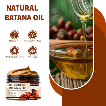 Batana Oil for Hair Growth – 100% Raw, Pure, Organic & Dr. Sebi Batana Oil – Unrefined Hair Treatment from Honduras – Boosts Thickness, Prevents Hair Loss for Men & Women – 4.05 Oz