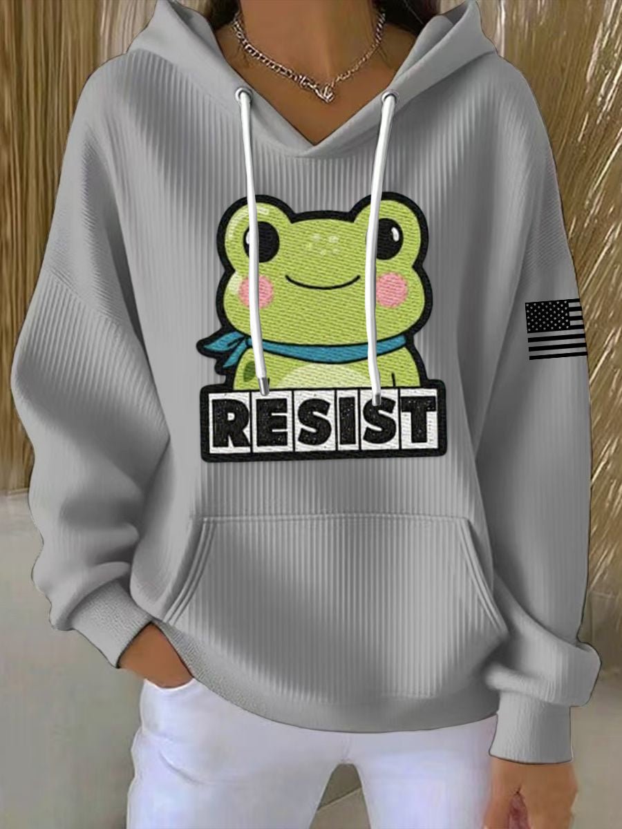 Women's Resist Frog Print Casual Sweatshirt