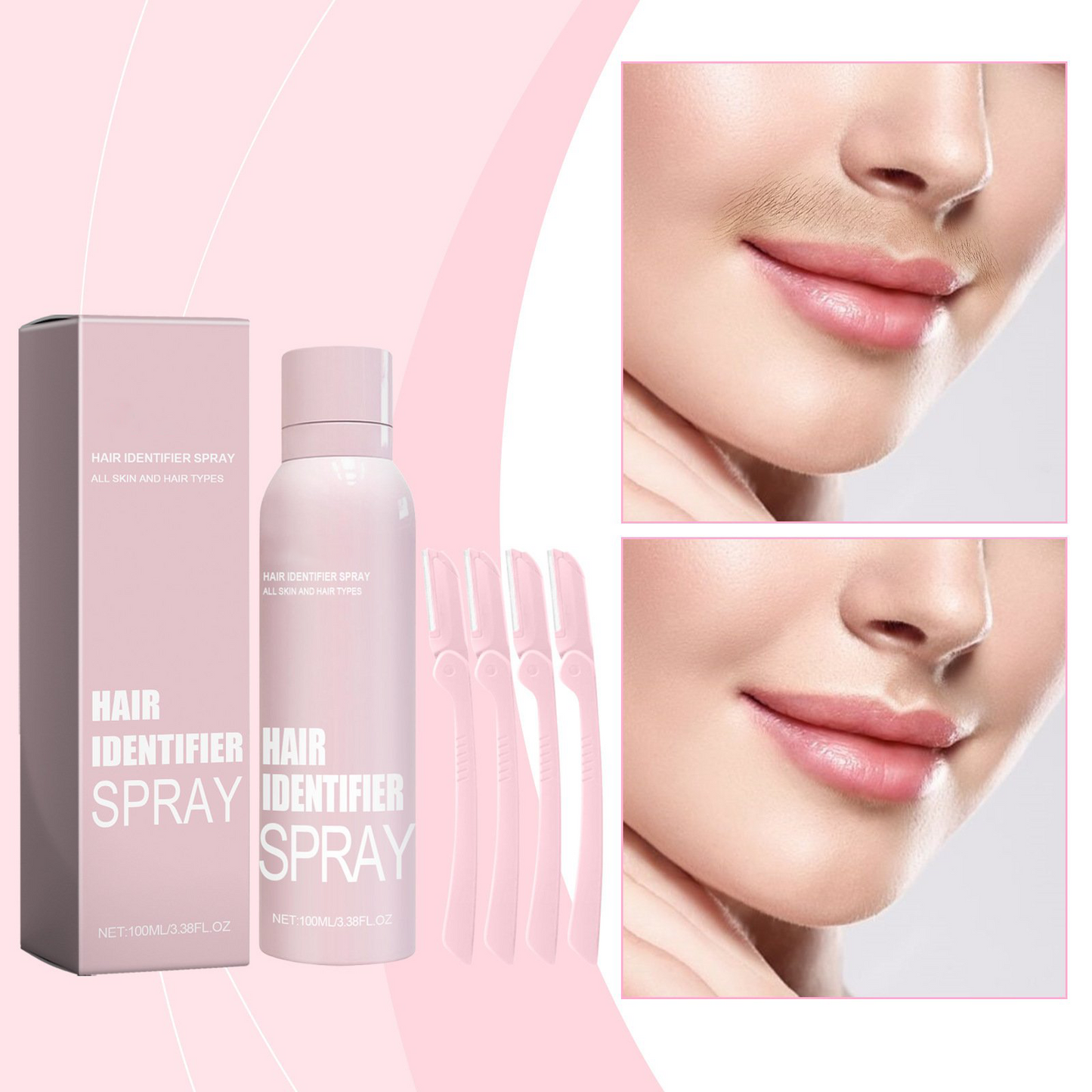 Hair Identifier Spray for Face Dermaplaning