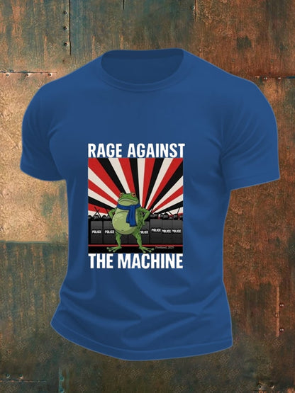 Men's casual basic moral radicalization justice frog resistance T-shirt