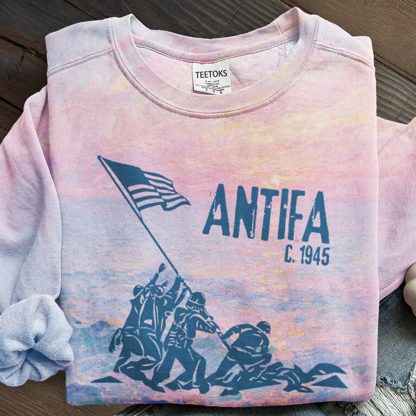 Aunt Tifa Frog Power Art Printed Sweatshirt