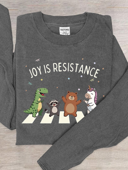 Aunt Tifa Frog Art Print Crew Neck Top