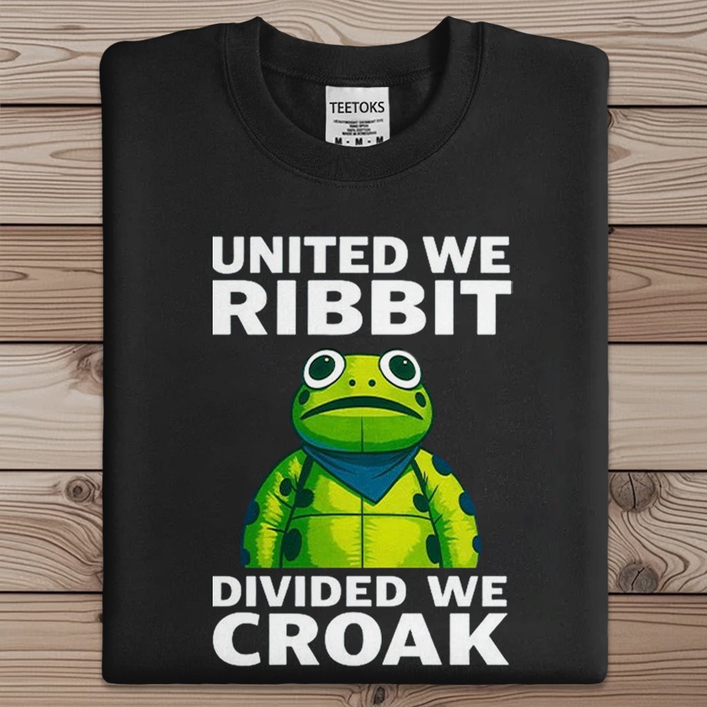 Portland Frog United We Ribbit Divided We Croak Art Print Sweatshirt