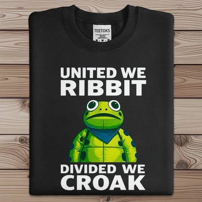Portland Frog United We Ribbit Divided We Croak Art Print Sweatshirt