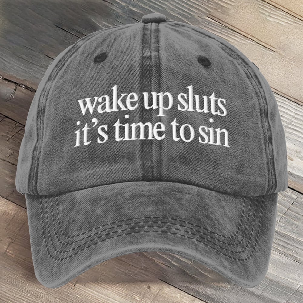 Wake Up It's Time To Sin Portland Frog Art Printed Cap