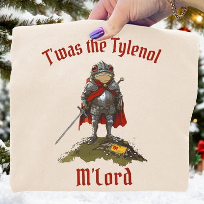 T'was The Tylenol M'lord Frog Art Print Sweatshirt