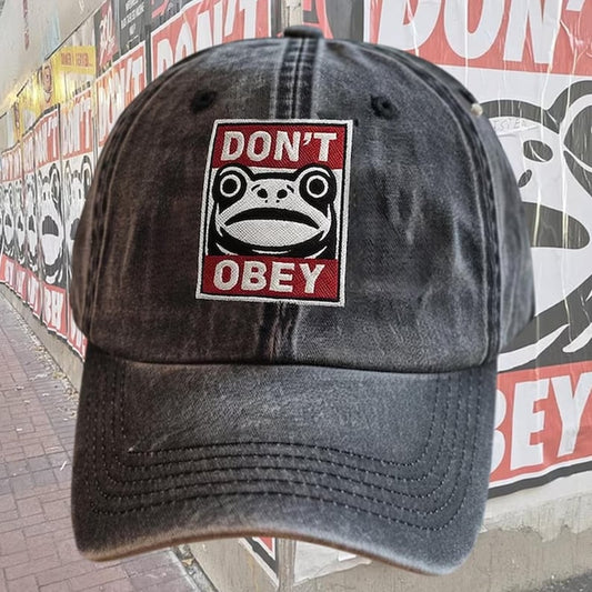Dont Obey Portland Frog Aunt Tifa Art Printed Cap