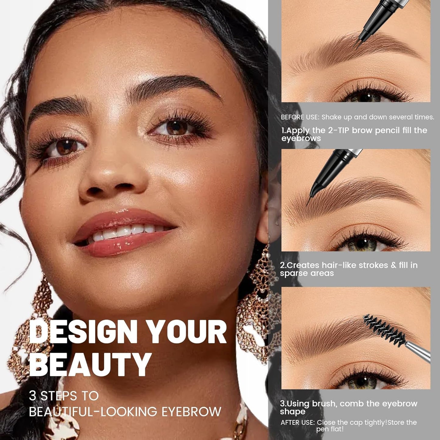 4D Brow Pen – For Natural, All-Day Eyebrow & Eyeliner Perfection!