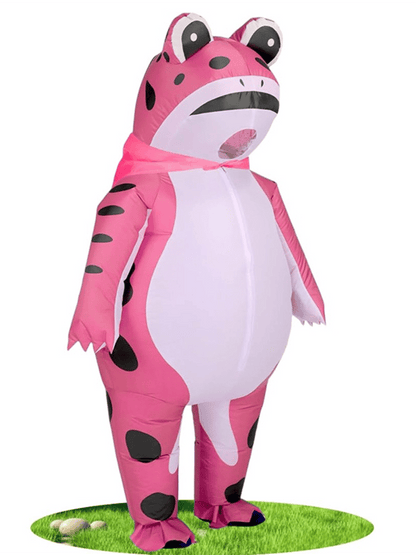 Inflatable Frog Suit (Adult 150cm-190cm, Includes Blower + Battery)