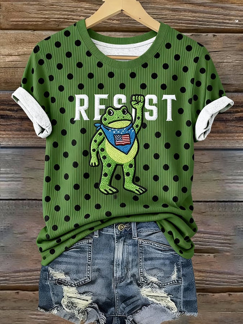 Women's Resis Frog Print Shirt