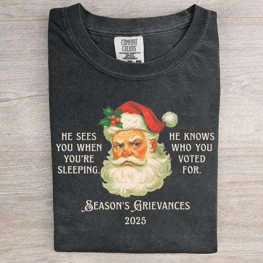 Frog Aunt Tifa He See You When You're Sleeping Christmas Art Print T-Shirt