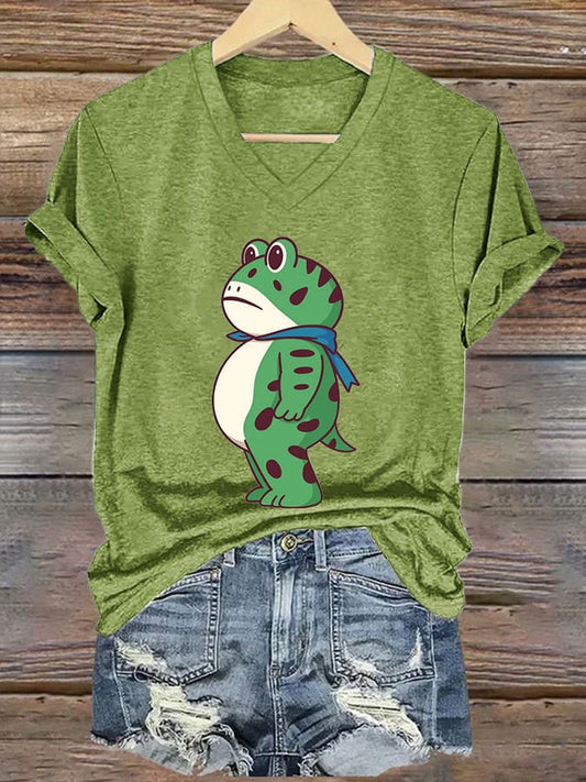 Women's FDT Portland Frog Protest Revolt Machine Print T-Shirt