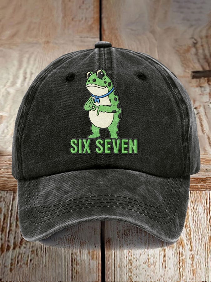 Portland Frog Meme Six Seven Art Printed Cap