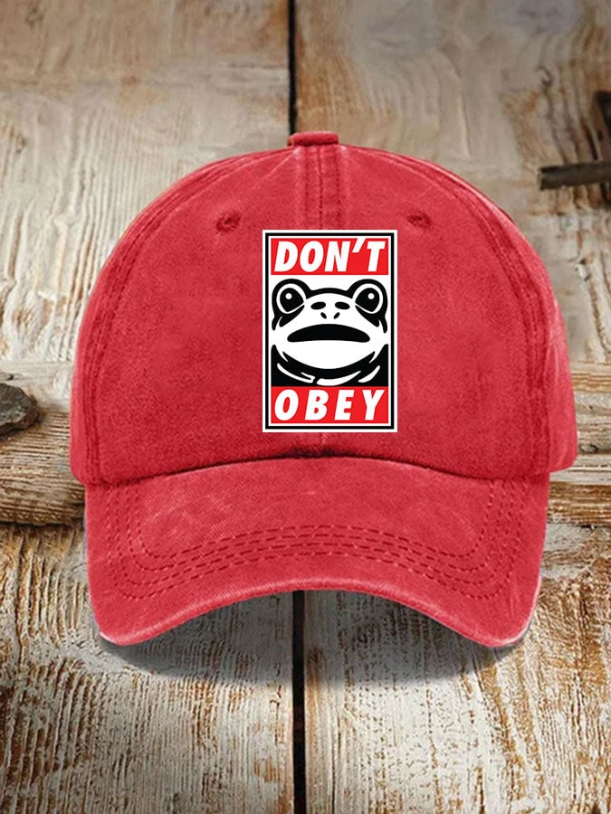 Women's Casual Resistance Frog Don't Obey T-Shirt