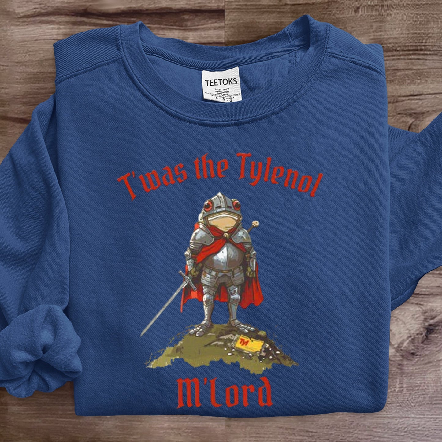 T'was The Tylenol M'lord Frog Art Print Sweatshirt