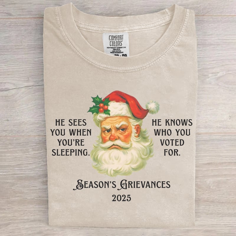 Frog Aunt Tifa He See You When You're Sleeping Christmas Art Print T-Shirt