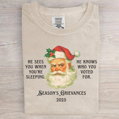 Frog Aunt Tifa He See You When You're Sleeping Christmas Art Print T-Shirt