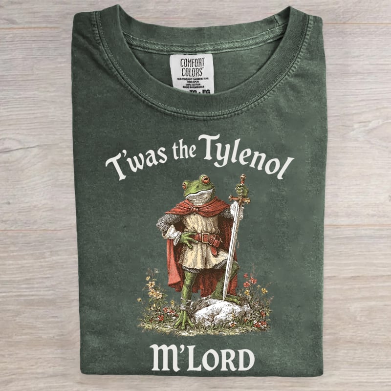 T'was The Tylenol M'lord Frog Art Print T-Shirt