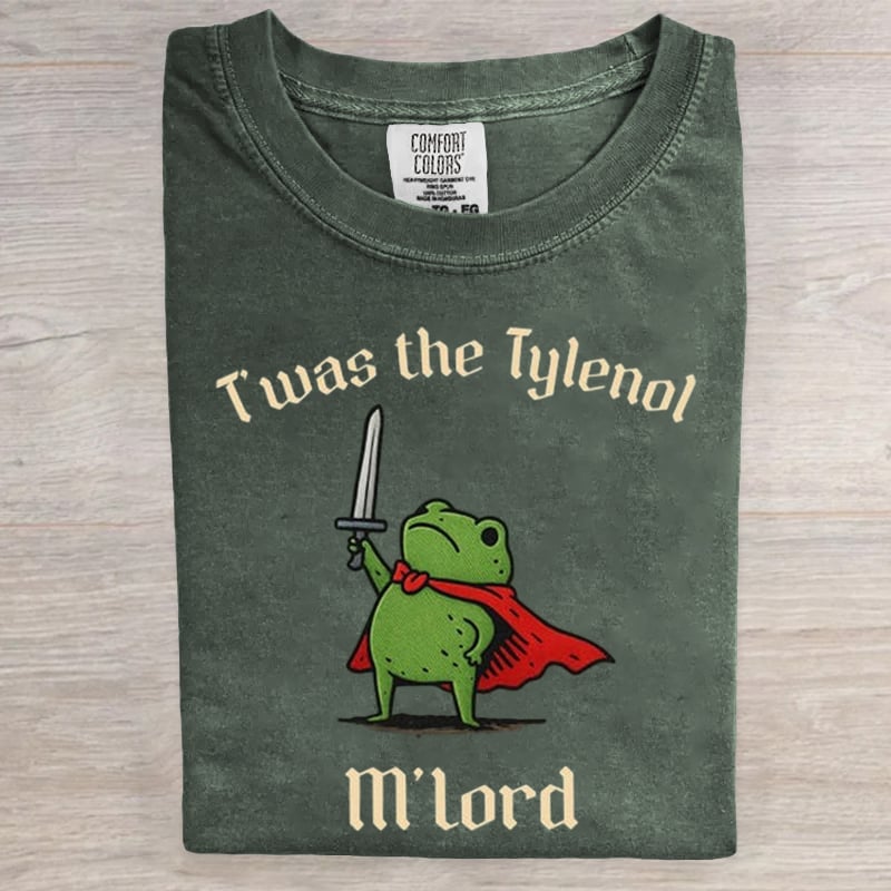 T'was The Tylenol M'lord Frog Art Print T-Shirt