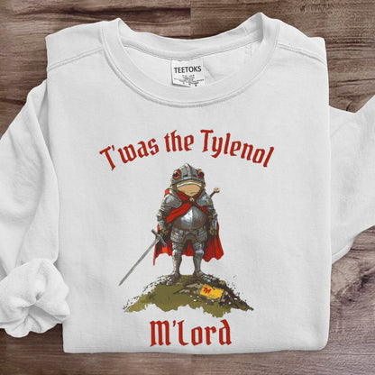T'was The Tylenol M'lord Frog Art Print Sweatshirt