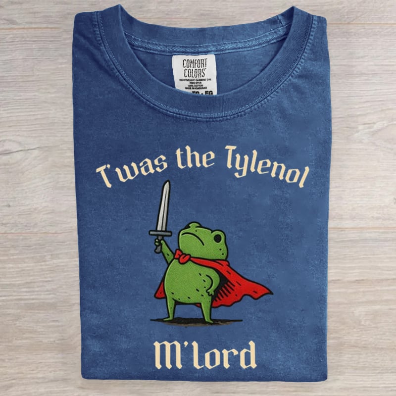 T'was The Tylenol M'lord Frog Art Print T-Shirt