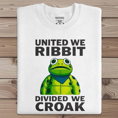 Portland Frog United We Ribbit Divided We Croak Art Print Sweatshirt
