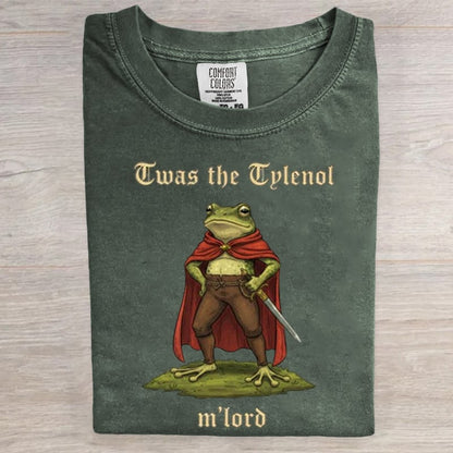 T'was The Tylenol M'lord Frog Art Print T-Shirt