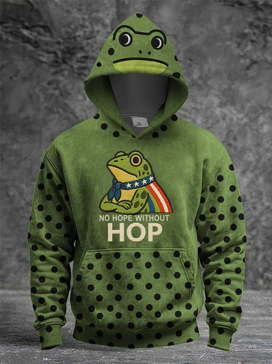 Men's Frog Print Casuasl Hoodie