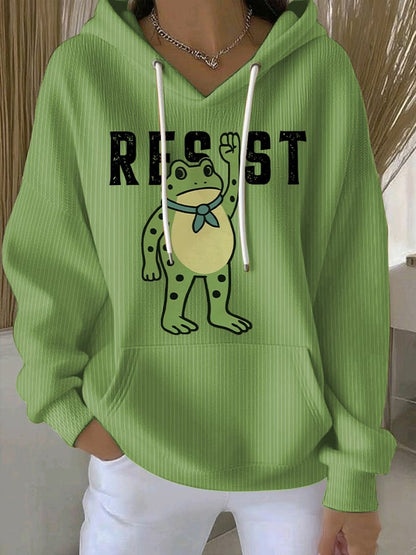 Women's Resist Frog Print Casual Sweatshirt