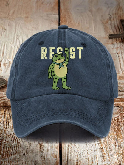 Unisex Resist Frog Print Hat