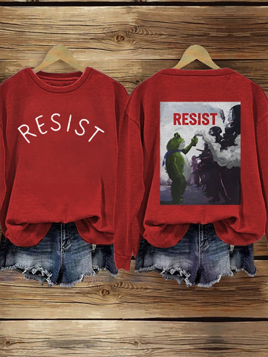 Women's Resist Frog Print Sweatshirt
