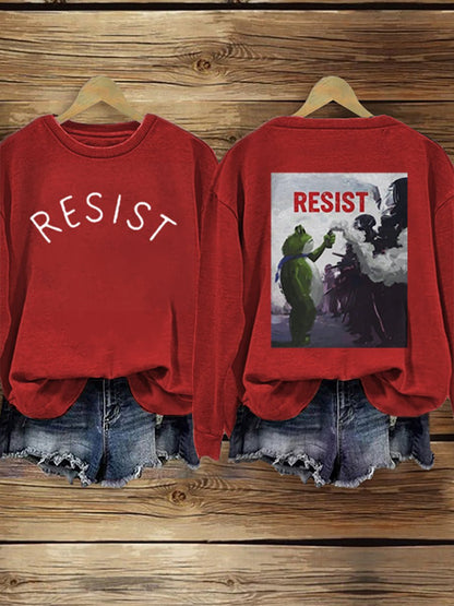 Women's Resist Frog Print Sweatshirt