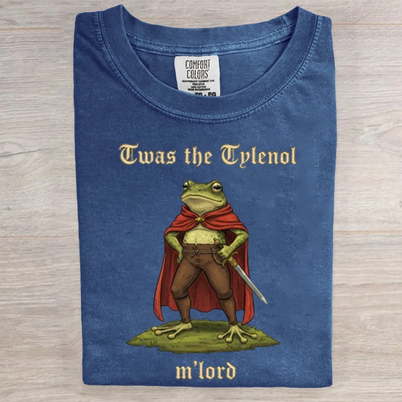 T'was The Tylenol M'lord Frog Art Print T-Shirt